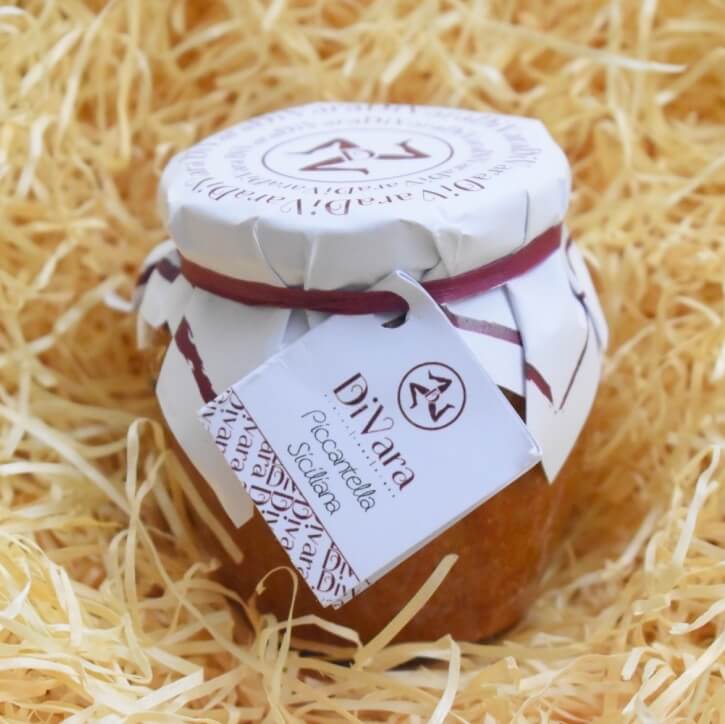 PICCANTELLA SICILIANA 180g 3 DIVARA Piccantella Siciliana piccantella siciliana kaufen delikatessen kaufen divara pesto kaufen scharfe pesto