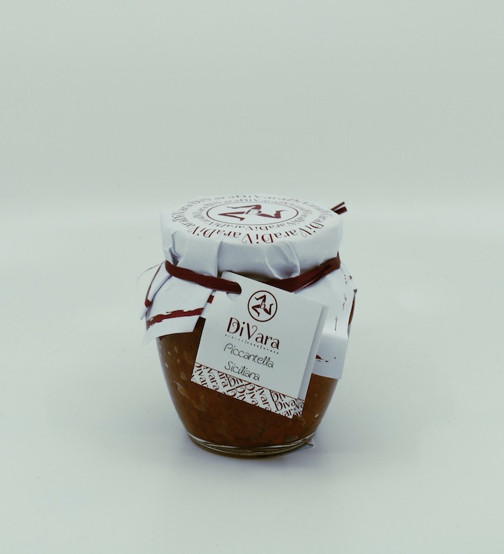 PICCANTELLA SICILIANA 180g 1 DIVARA Piccantella Siciliana piccantella siciliana_piccantella_siciliana_sizilien_scharfe_paste_brot_aufstrich_pikant_scharfe_sauce_divara_kaufen_bestellen